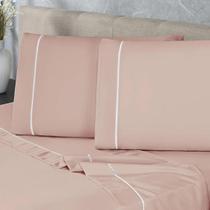 Jogo de Cama Sofist Ponto Palito 3 Peças Padrão Micropercal 400 fios toque macio