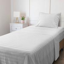 Jogo de Cama Solteirão 3 Peças 300 Fios 100% Algodão Adamascado - BF Colchões Jogo de Cama Solteirão 3 Peças 300 Fios 100% Algodão Adamascado - BF Colchões