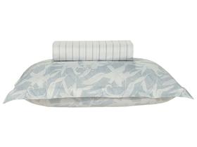 Jogo de Cama Solteiro 100% Algodão Karsten 200 Fios Ananda Azul e Branco 2 Peças