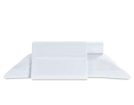 Jogo de Cama Solteiro 1000 Fios Liso Branco 3 Peças Jolitex