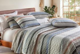 Jogo de Cama Solteiro 150 Fios Listras 2 Corttex