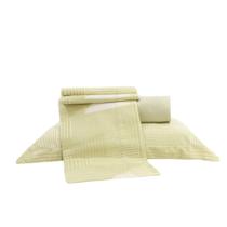 Jogo de cama solteiro 180 fios ponto ajour 100% algodão - silas bege