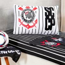 Jogo de Cama Solteiro 2 Pçs Clubes de Futebol Corinthians Jogo de Cama Solteiro 2 Pçs Clubes de Futebol Corinthians