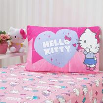Jogo de Cama Solteiro 2 Pçs Hello Kitty 88x188x30 - Bene Casa