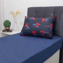 Jogo De Cama Solteiro 2 Pçs Homem-aranha 70% Algodão 30% Poliéster Spider Talke Blue