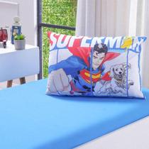Jogo De Cama Solteiro 2 Pçs Superman Malha 100% Algodão Bene Casa Azul Jogo De Cama Solteiro 2 Pçs Superman Malha 100% Algodão Bene Casa Azul