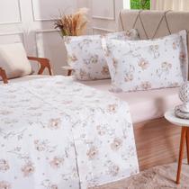 Jogo de Cama Solteiro 200 Fios Estampado 3 Pçs 90x190x35 Jogo de Cama Solteiro 200 Fios Estampado 3 Pçs 90x190x35