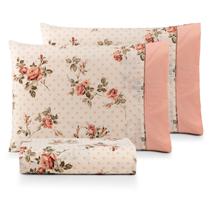 Jogo de cama Solteiro 2pç estampado ponto palito 100%algodão