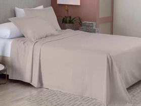 Jogo de Cama Solteiro 3 Peças 100% Algodão Camesa Bege