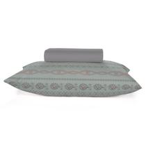 Jogo de Cama Solteiro 3 peças Teka Crystal 100% Algodão - Jogo de Cama Solteiro 3 peças Teka Crystal 100% Algodão -
