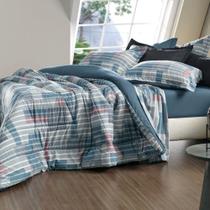 Jogo de Cama Solteiro 3 Peças Toque Acetinado New Grid - Altenburg