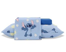 Jogo de Cama Solteiro 300 Fios Disney Stitch Toque de Seda 3 Peças Jolitex