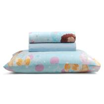Jogo de cama Solteiro 3pçs Santista Sereias 100algd azul Jogo de cama Solteiro 3pçs Santista Sereias 100algd azul