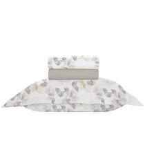 Jogo de Cama Solteiro Algodão 180 Fios 3 Pçs Estilo Moderno