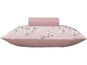 Jogo de Cama Solteiro Atlântica Delicata Rosa e Branco 2 Peças