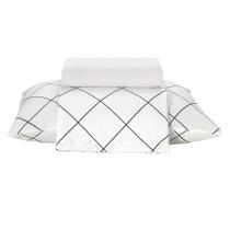 Jogo de Cama Solteiro Branco Orion Quadriculado 3 Peças Algodão Dohler