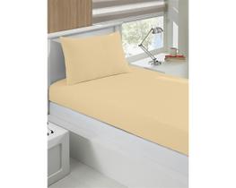 Jogo de Cama Solteiro Buettner Basic Liso Amarelo 2 Peças