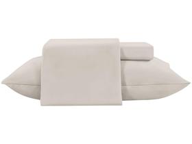 Jogo de Cama Solteiro de Poliéster Jolitex 300 Fios Toque de Seda Fendi 2 Peças