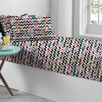 Jogo de Cama Solteiro Doce Vida Malha Mista 2 Pçs Kids Love Flamingo Rosa