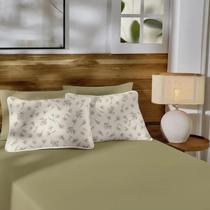 Jogo De Cama Solteiro Estampado 100 Algodão 2pçs Premium verde Florido