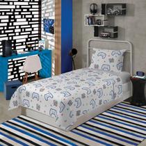Jogo de Cama Solteiro Estampado 3 Peças 100% Algodão Jogo de Cama Solteiro Estampado 3 Peças 100% Algodão
