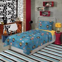 Jogo de Cama Solteiro Estampado Harry Potter com 2 peças Microfibra