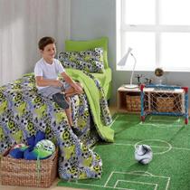 Jogo De Cama Solteiro Estampado Kids Futebol Bola 2 Peças