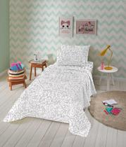jogo de cama solteiro infantil cats - teka