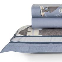 Jogo de Cama Solteiro Infantil Karsten Percal 200 Fios 100% Algodão Dobra Feita Estampado Kids 3 Pçs