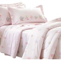Jogo de Cama Solteiro Kacyumara Satinee 300 Fios Amel 3 Pçs