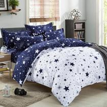 Jogo De Cama Solteiro Kig Completo 7 Peças Star Blue Decor