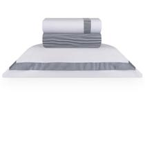 Jogo de Cama Solteiro King 300 Fios St. Germain Listras - Naturalle Fashion