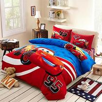 Jogo De Cama Solteiro King Infantil Cars Mcqueen 4 Peças Jogo De Cama Solteiro King Infantil Cars Mcqueen 4 Peças