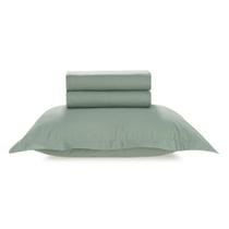 Jogo de Cama Solteiro King Karsten Liss Percal 180 Fios Verde