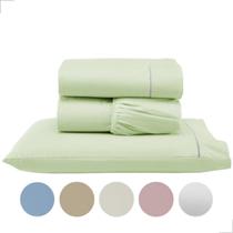 Jogo de cama solteiro lençol com elástico 140 Fios 3 Peças Jogo de cama solteiro lençol com elástico 140 Fios 3 Peças