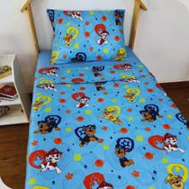 Jogo de Cama Solteiro Lepper Patrulha Canina Microfibra 2 Peças para Quarto Infantil Rubble Marshall Chase Jogo de Cama Solteiro Lepper Patrulha Canina Microfibra 2 Peças para Quarto Infantil Rubble Marshall Chase