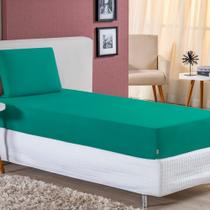Jogo de Cama Solteiro Nobre 2 Peças Lençol com Elástico de 30cm de Altura Malha 100% Algodão - Jade Jogo de Cama Solteiro Nobre 2 Peças Lençol com Elástico de 30cm de Altura Malha 100% Algodão - Jade