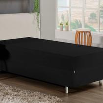 Jogo de Cama Solteiro Nobre 2 Peças Luva de Box 55cm de Altura Malha 100% Algodão - Preto