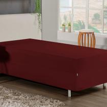 Jogo de Cama Solteiro Nobre 2 Peças Luva de Box 55cm de Altura Malha 100% Algodão - Vinho Jogo de Cama Solteiro Nobre 2 Peças Luva de Box 55cm de Altura Malha 100% Algodão - Vinho