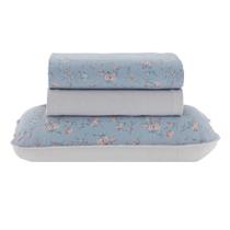 Jogo de Cama Solteiro Plus Kacyumara Sofee 3 Pçs Vick Azul Jogo de Cama Solteiro Plus Kacyumara Sofee 3 Pçs Vick Azul