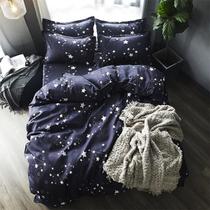 Jogo De Cama Solteiro Star Black 6 Peças Com Edredom