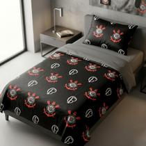 Jogo De Cama Solteiro Time Corinthians Toque De Seda 3 Peças Jogo De Cama Solteiro Time Corinthians Toque De Seda 3 Peças