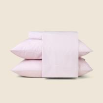 Jogo de Cama Stripes Microfibra Rosa - ACASA