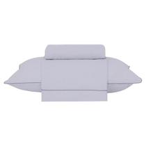 Jogo de Cama Super King com 04 Peças Basic Percalle Cinza - Buddemeyer