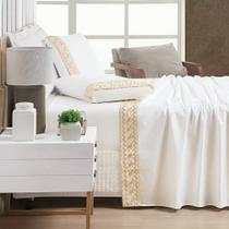 Jogo De Cama Supreme King 04 Peças - Off White Jogo De Cama Supreme King 04 Peças - Off White