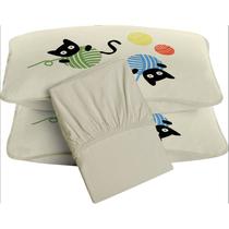 Jogo de Cama Tecebem Casal Malha 3 peças Ayla Premium Baunilha