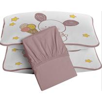 Jogo de Cama Tecebem Casal Malha 3 peças Clara Premium Rosinha Jogo de Cama Tecebem Casal Malha 3 peças Clara Premium Rosinha