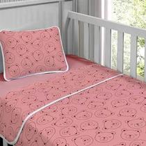 Jogo de Cama Tecebem Malha Mini Cama(Montessoriana)Carmel 3 Peças Rose