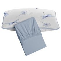 Jogo de Cama Tecebem Solteiro King Malha 100% Algodão Karen 2 peças Premium Azul Jogo de Cama Tecebem Solteiro King Malha 100% Algodão Karen 2 peças Premium Azul