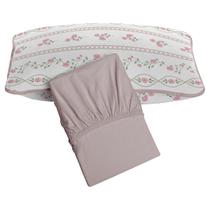 Jogo de Cama Tecebem Solteiro Malha 100% Algodão Grazi 2 peças Premium Rosinha